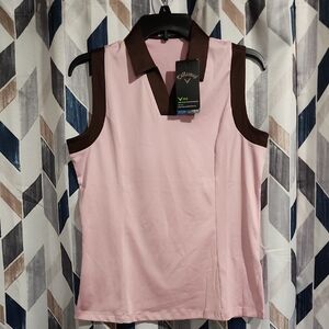 Callaway Color Block V-Neck Golf Tank NWT Sz M